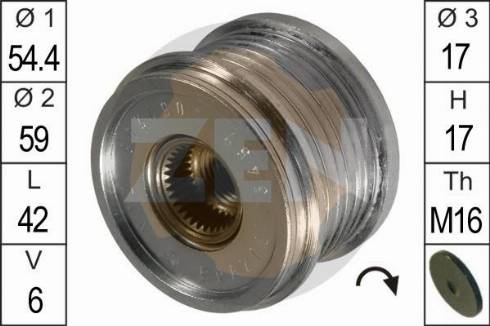 Messmer ZN5457 - Piedziņas skriemelis, Ģenerators www.autospares.lv