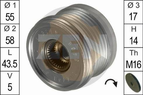 Messmer ZN5468 - Pulley, alternator, freewheel clutch www.autospares.lv