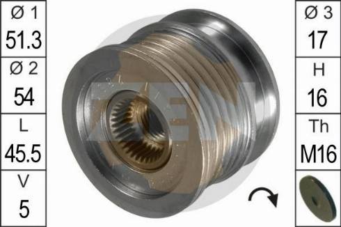 Messmer ZN5411 - Шкив генератора, муфта www.autospares.lv