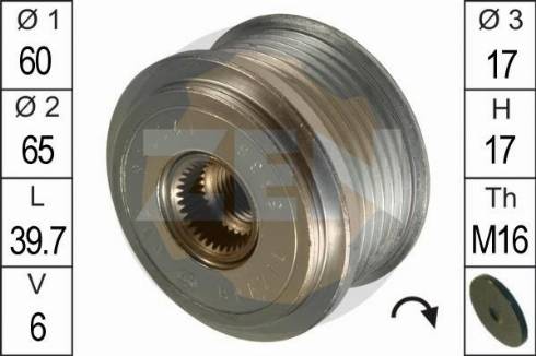 Messmer ZN5438 - Pulley, alternator, freewheel clutch www.autospares.lv