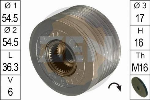 Messmer ZN5433 - Pulley, alternator, freewheel clutch www.autospares.lv