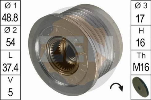 Messmer ZN5432 - Шкив генератора, муфта www.autospares.lv