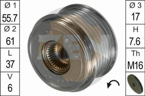 Messmer ZN5426 - Шкив генератора, муфта www.autospares.lv