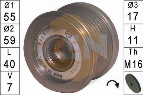 Messmer ZN5599 - Piedziņas skriemelis, Ģenerators www.autospares.lv