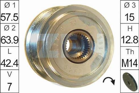 Messmer ZN5567 - Piedziņas skriemelis, Ģenerators www.autospares.lv