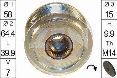 Messmer ZN5509 - Piedziņas skriemelis, Ģenerators www.autospares.lv