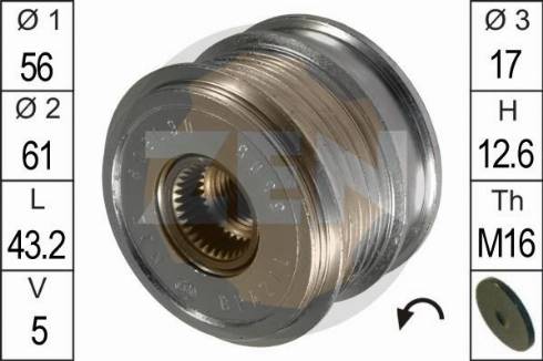 Messmer ZN5505 - Piedziņas skriemelis, Ģenerators www.autospares.lv