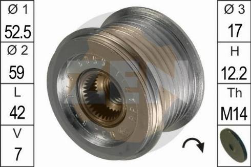 Messmer ZN5503 - Piedziņas skriemelis, Ģenerators www.autospares.lv