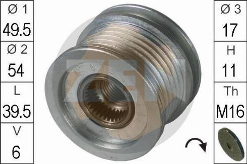 Messmer ZN5514 - Pulley, alternator, freewheel clutch www.autospares.lv