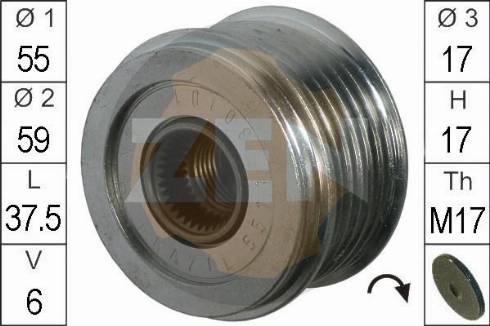 Messmer ZN5511 - Pulley, alternator, freewheel clutch www.autospares.lv