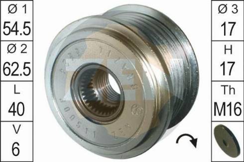 Messmer ZN5524 - Piedziņas skriemelis, Ģenerators www.autospares.lv