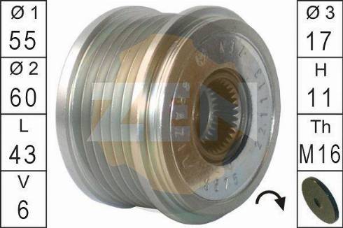 Messmer ZN5575 - Шкив генератора, муфта www.autospares.lv