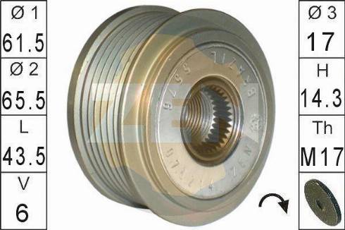 Messmer ZN5576 - Piedziņas skriemelis, Ģenerators www.autospares.lv