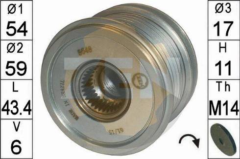 Messmer ZN5648 - Piedziņas skriemelis, Ģenerators www.autospares.lv