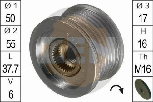 Messmer ZN5394 - Шкив генератора, муфта www.autospares.lv