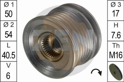 Messmer ZN5393 - Шкив генератора, муфта www.autospares.lv