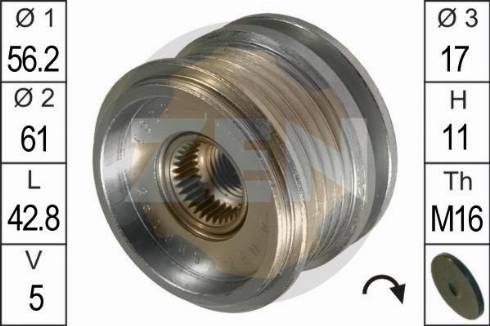 Messmer ZN5385 - Piedziņas skriemelis, Ģenerators www.autospares.lv