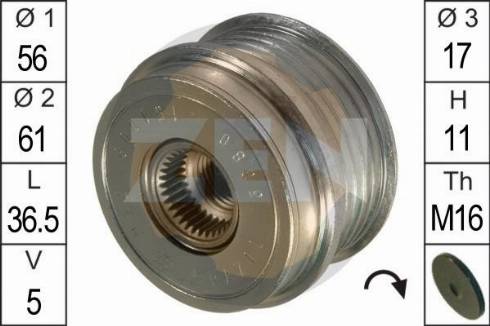 Messmer ZN5380 - Pulley, alternator, freewheel clutch www.autospares.lv