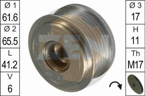 Messmer ZN5379 - Pulley, alternator, freewheel clutch www.autospares.lv