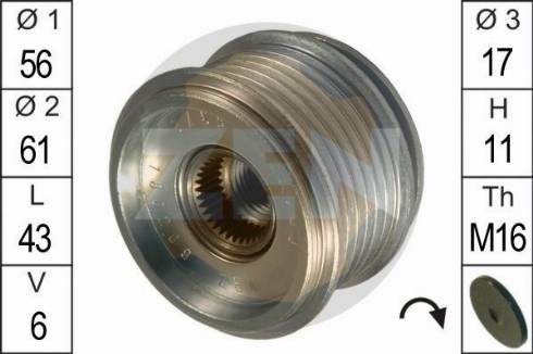 Messmer ZN5378 - Piedziņas skriemelis, Ģenerators www.autospares.lv