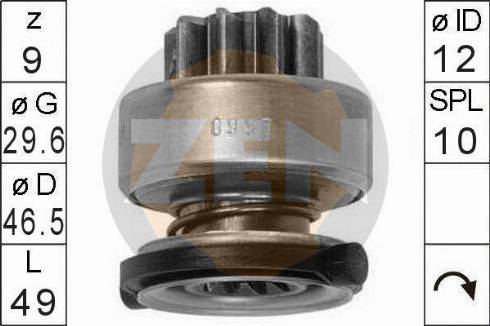 Messmer ZN0997 - Zobrats, Starteris www.autospares.lv