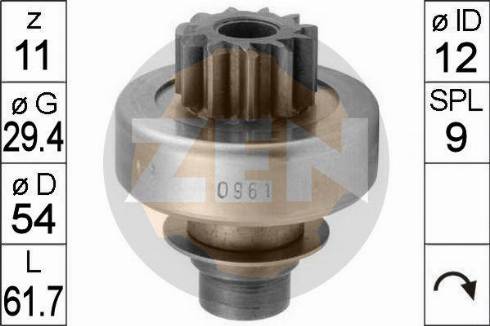 Messmer ZN0961 - Zobrats, Starteris www.autospares.lv