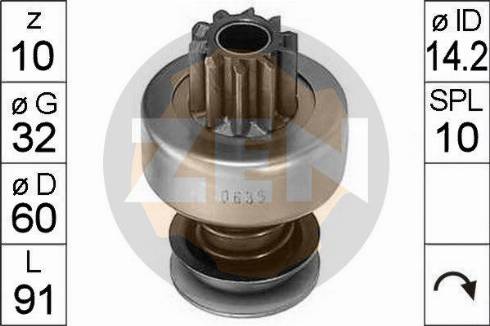 Messmer ZN0635 - Zobrats, Starteris www.autospares.lv