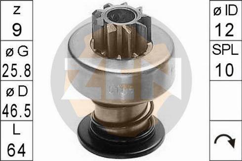 Messmer ZN0108 - Ведущая шестерня, бендикс, стартер www.autospares.lv