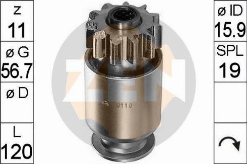 Messmer ZN0110 - Pinion, bendix, starter www.autospares.lv