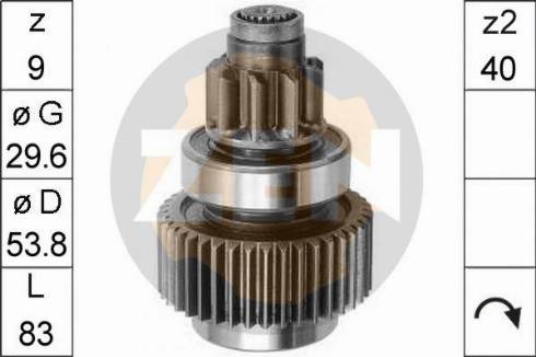 Messmer ZN0818 - Ведущая шестерня, бендикс, стартер www.autospares.lv