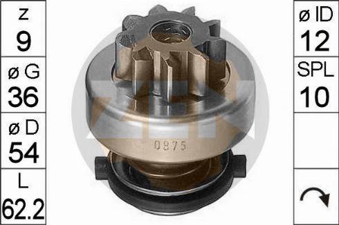 Messmer ZN0875 - Zobrats, Starteris www.autospares.lv