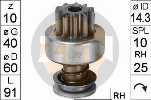 Messmer ZN0302 - Zobrats, Starteris autospares.lv