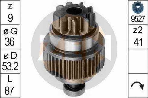 Messmer ZN0790 - Ведущая шестерня, бендикс, стартер www.autospares.lv