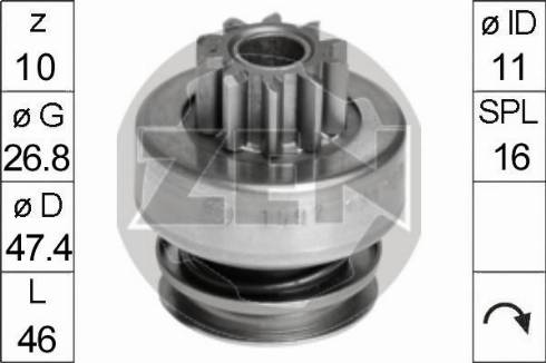 Messmer ZN1597 - Zobrats, Starteris www.autospares.lv