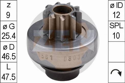 Messmer ZN1561 - Zobrats, Starteris www.autospares.lv