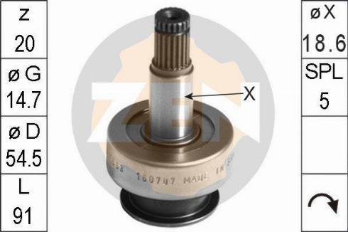 Messmer ZN1563 - Zobrats, Starteris www.autospares.lv