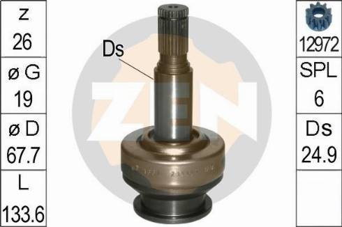 Messmer ZN1661 - Zobrats, Starteris www.autospares.lv