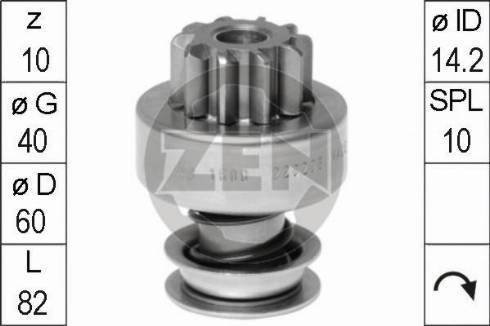 Messmer ZN1600 - Pinion, bendix, starter www.autospares.lv