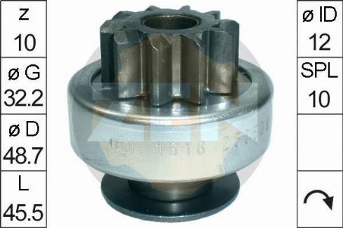 Messmer ZN1618 - Zobrats, Starteris www.autospares.lv