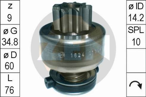 Messmer ZN1624 - Zobrats, Starteris www.autospares.lv