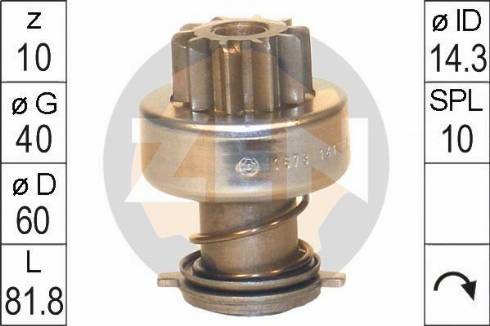 Messmer ZN1678 - Zobrats, Starteris www.autospares.lv