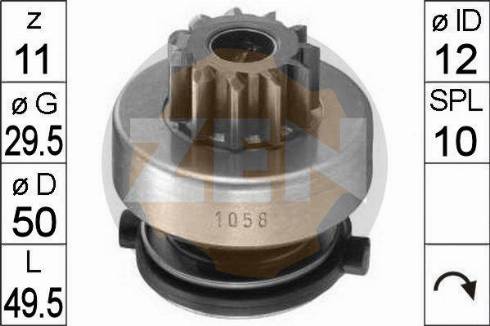 Messmer ZN1058 - Zobrats, Starteris www.autospares.lv