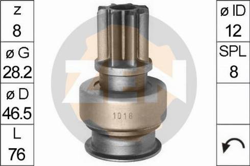 Messmer ZN1018 - Pinion, bendix, starter www.autospares.lv