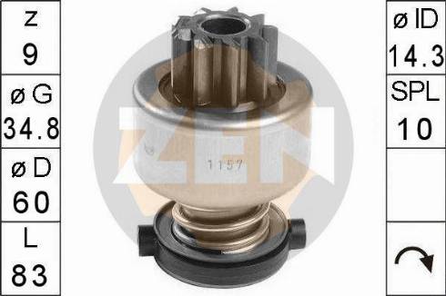 Messmer ZN1157 - Zobrats, Starteris www.autospares.lv