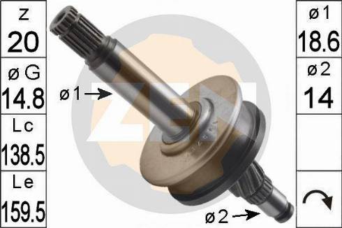 Messmer ZN1853 - Zobrats, Starteris autospares.lv