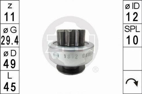 Messmer ZN1812 - Zobrats, Starteris www.autospares.lv