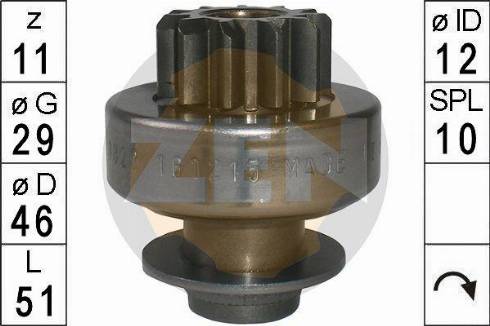 Messmer ZN1822 - Zobrats, Starteris www.autospares.lv