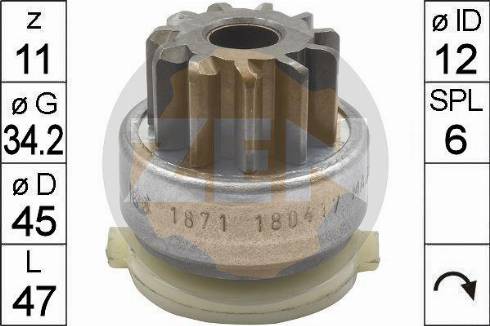 Messmer ZN1871 - Zobrats, Starteris www.autospares.lv