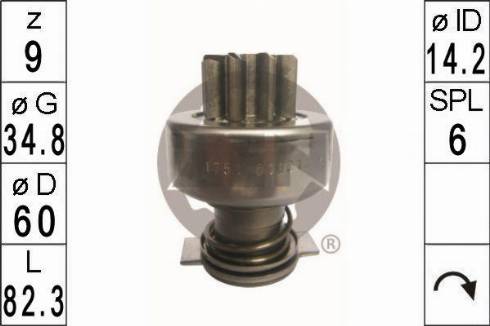 Messmer ZN1751 - Zobrats, Starteris www.autospares.lv