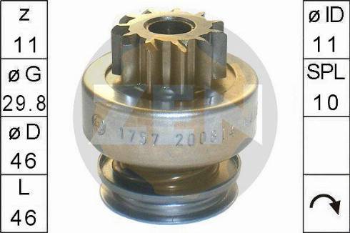 Messmer ZN1757 - Zobrats, Starteris www.autospares.lv